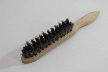 Drahtbürste 4-reihig, 29 cm, Edelstahldraht gewellt